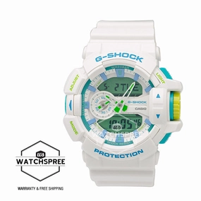 Casio G-Shock Sporty Mix Design Special Color White Resin Band Watch GA400WG-7A