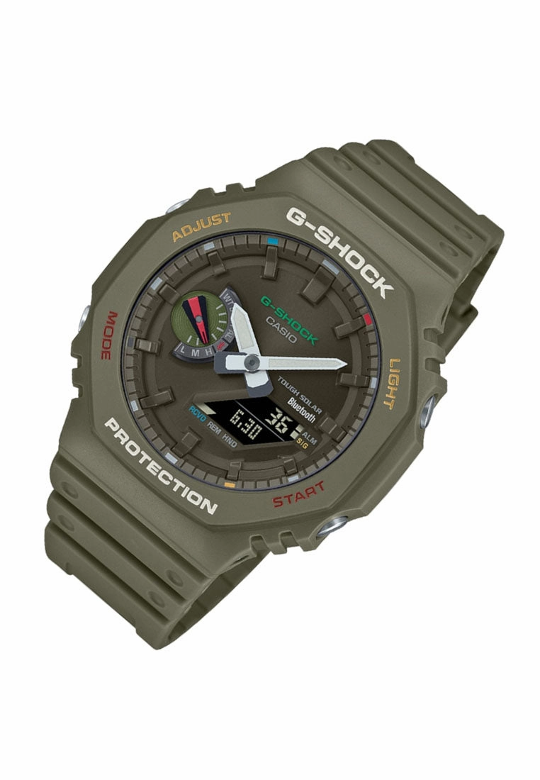 Casio GA-B2100FC-3A Digital Analog Rubber Strap Watch for Men