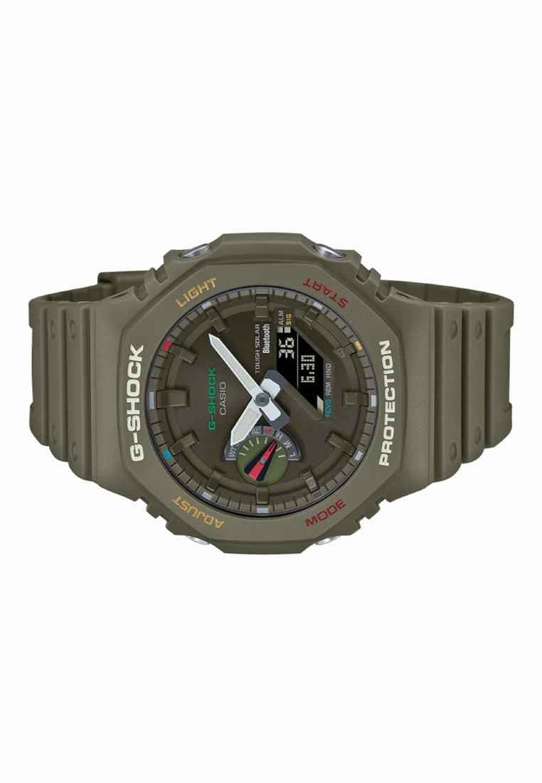 Casio GA-B2100FC-3A Digital Analog Rubber Strap Watch for Men