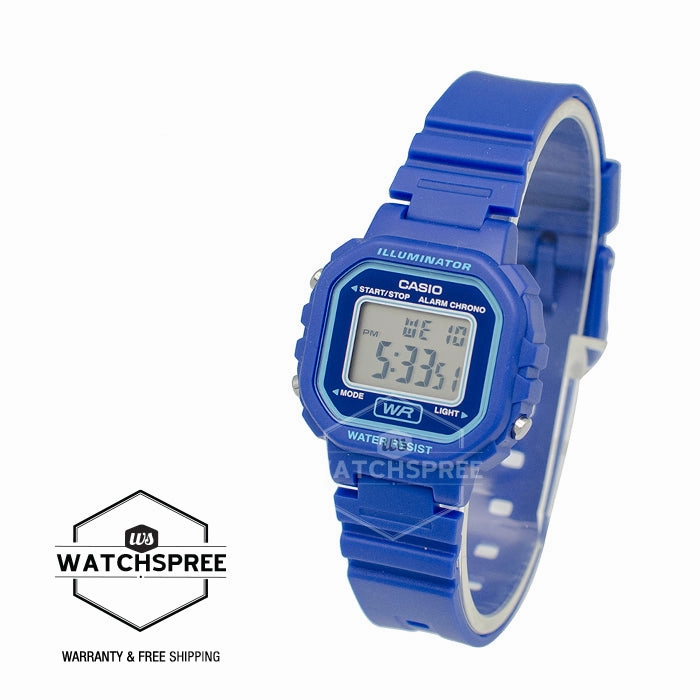 Casio Ladies' Standard Digital Blue Resin Band Watch LA20WH-2A LA-20WH-2A