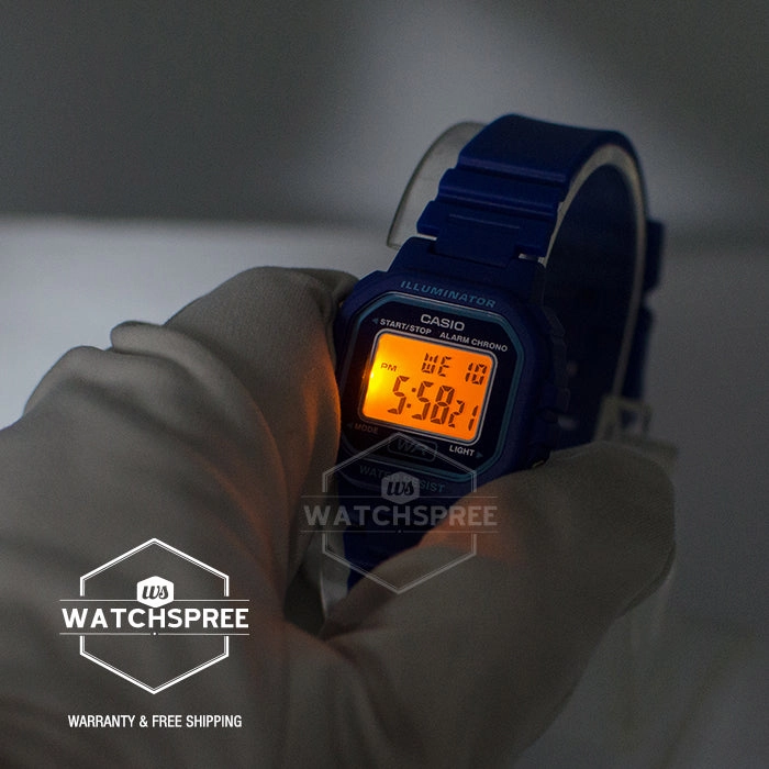 Casio Ladies' Standard Digital Blue Resin Band Watch LA20WH-2A LA-20WH-2A