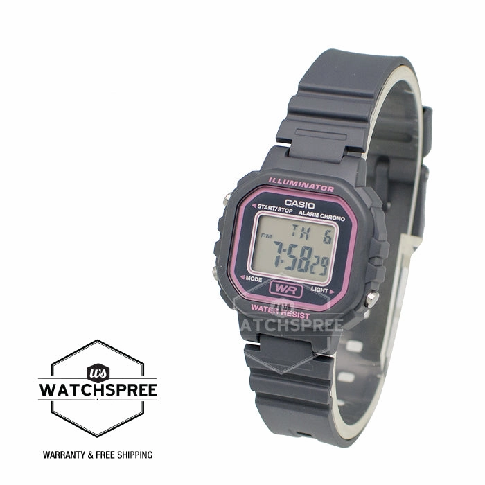 Casio Ladies' Standard Digital Grey Resin Band Watch LA20WH-8A LA-20WH-8A
