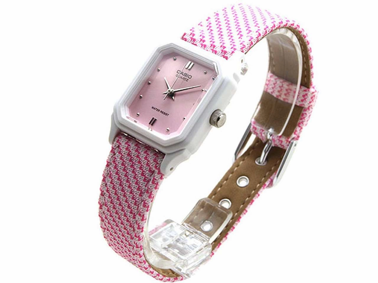 Casio LQ-142LB-4A2DF Pink Leather Strap Watch for Women