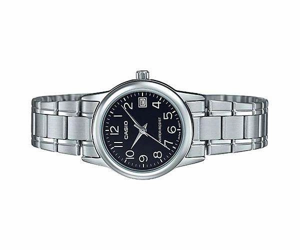Casio LTP-V002D-1B Silver Stainless Steel Strap Watch for Women