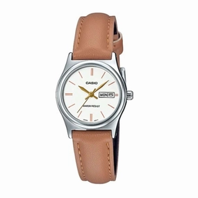 Casio LTP-V006L-7B2 Brown Leather Strap Watch for Women