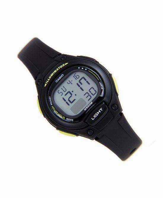 Casio LW-203-1BVDF Digital Black Resin Strap Watch for Women