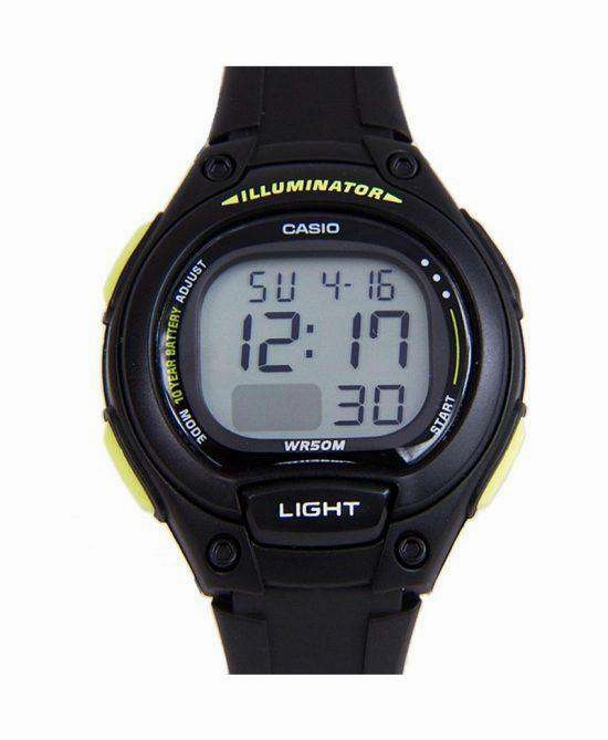 Casio LW-203-1BVDF Digital Black Resin Strap Watch for Women