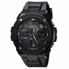Casio Men's 'G SHOCK' Quartz Stainless Steel and Resin Black Casual Watch GSTS100G-1B