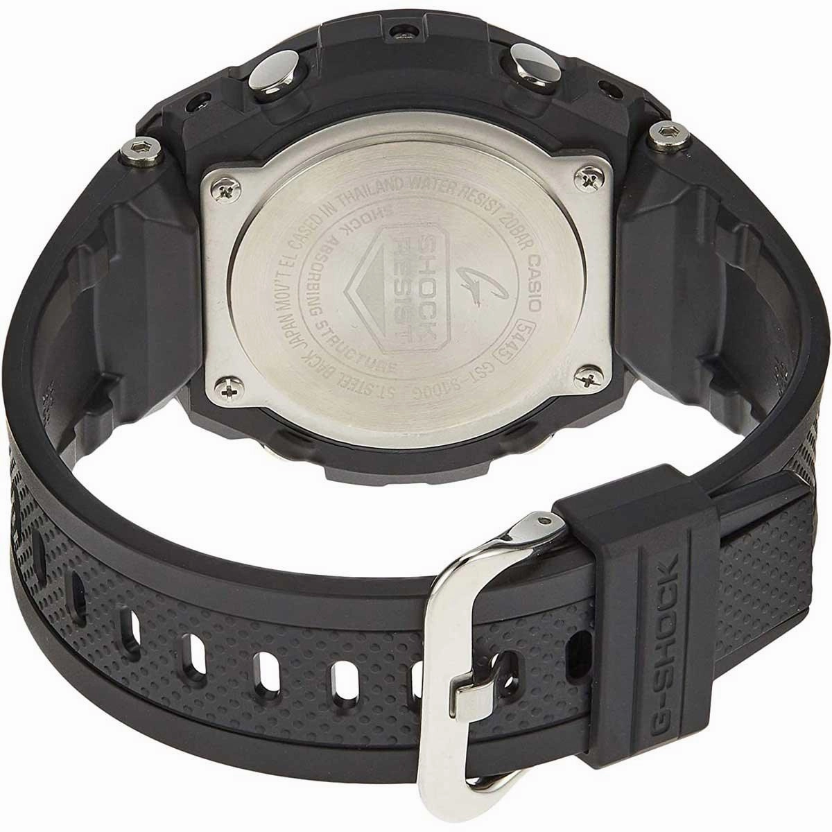 Casio Men's 'G SHOCK' Quartz Stainless Steel and Resin Black Casual Watch GSTS100G-1B