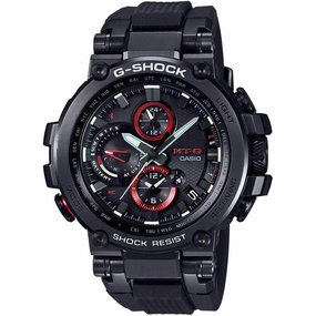 Casio Men's Alarm Watch - G-Shock MT-G Black Bezel Resin Strap | MTGB1000B-1A