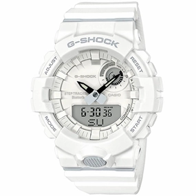 Casio Men's Ana-Digi Watch - G-Shock World Time White Resin Strap Dive | GBA800-7A