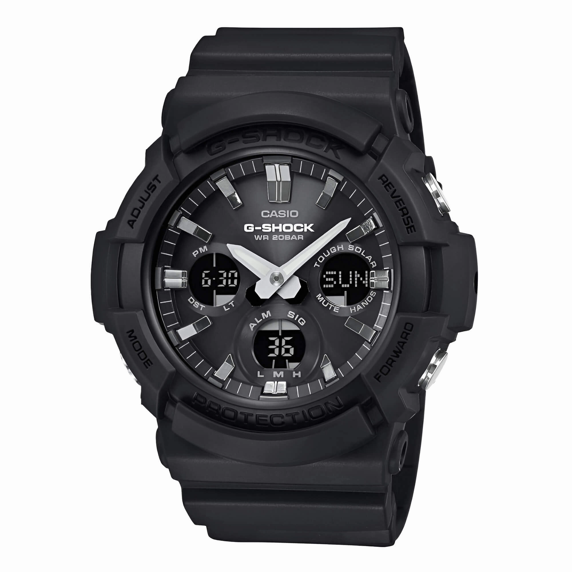 Casio Men's Analog-Digital Watch - G-Shock Tough Solar Black Dial | GAS100B-1A