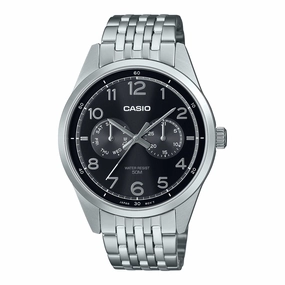Casio Men's Analog Stainless Steel Band Watch MTPE340D-1A MTP-E340D-1A