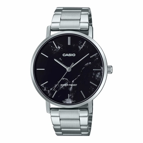 Casio Men's Analog Stainless Steel Band Watch MTPVT01DM-1A MTP-VT01DM-1A