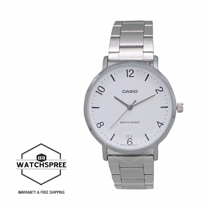 Casio Men's Analog Stainless Steel Band Watch MTPVT03D-7B MTP-VT03D-7B