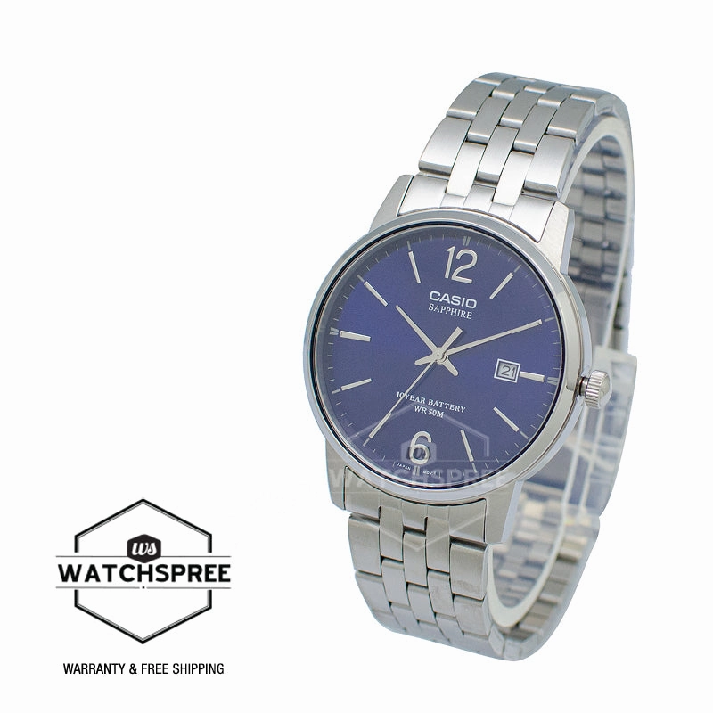 Casio Men's Analog Stainless Steel Band Watch MTS110D-2A MTS-110D-2A