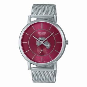 Casio Men's Analog Stainless Steel Mesh Band Watch MTPB130M-4A MTP-B130M-4A