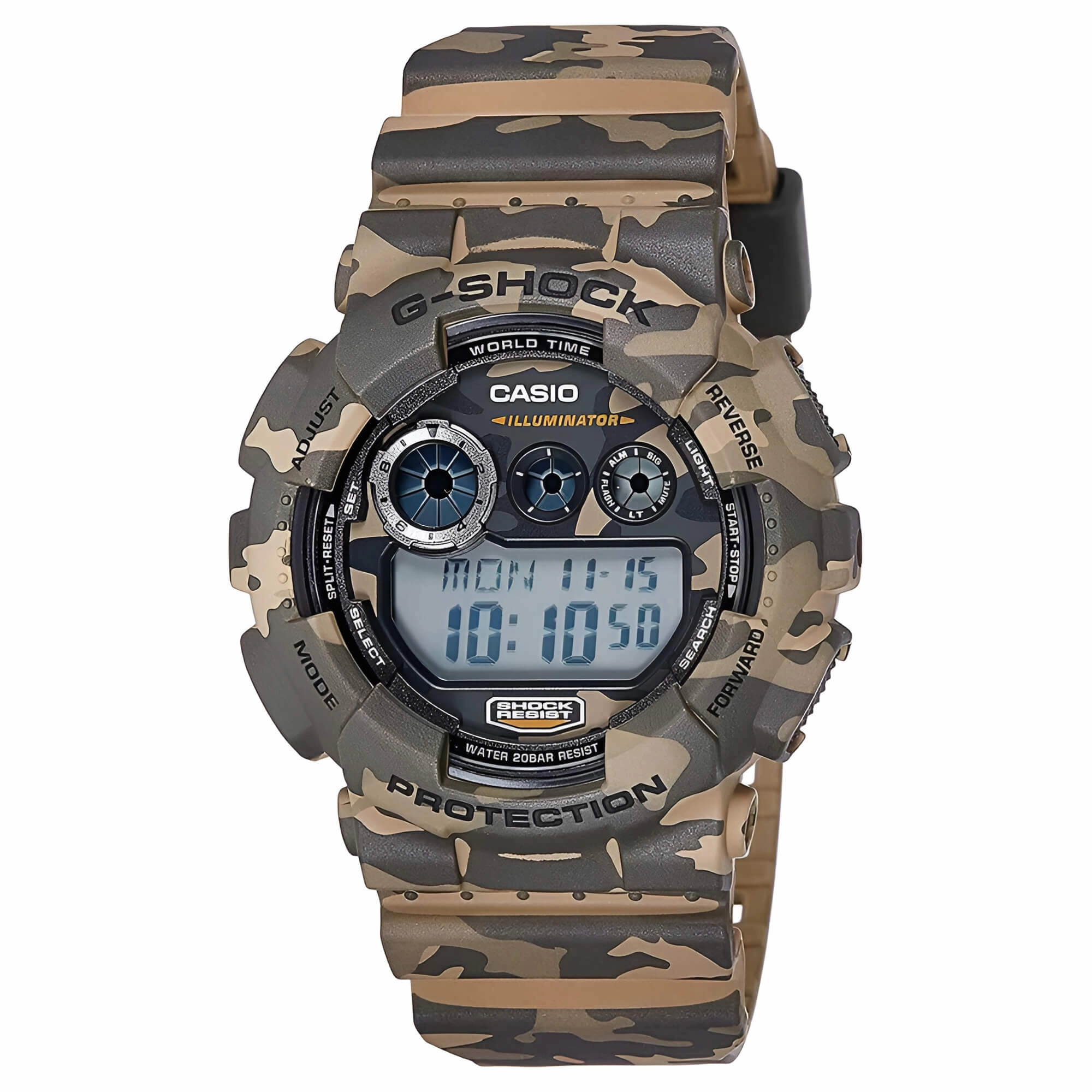 Casio Men's Digital Watch - G-Shock World Time Resin Strap Dive | GD120CM-5