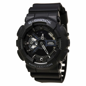 Casio Men's G-Shock Extra Large World Time Ana-Digi Black Dial Alarm Black Resin Band Watch | GA110-1B