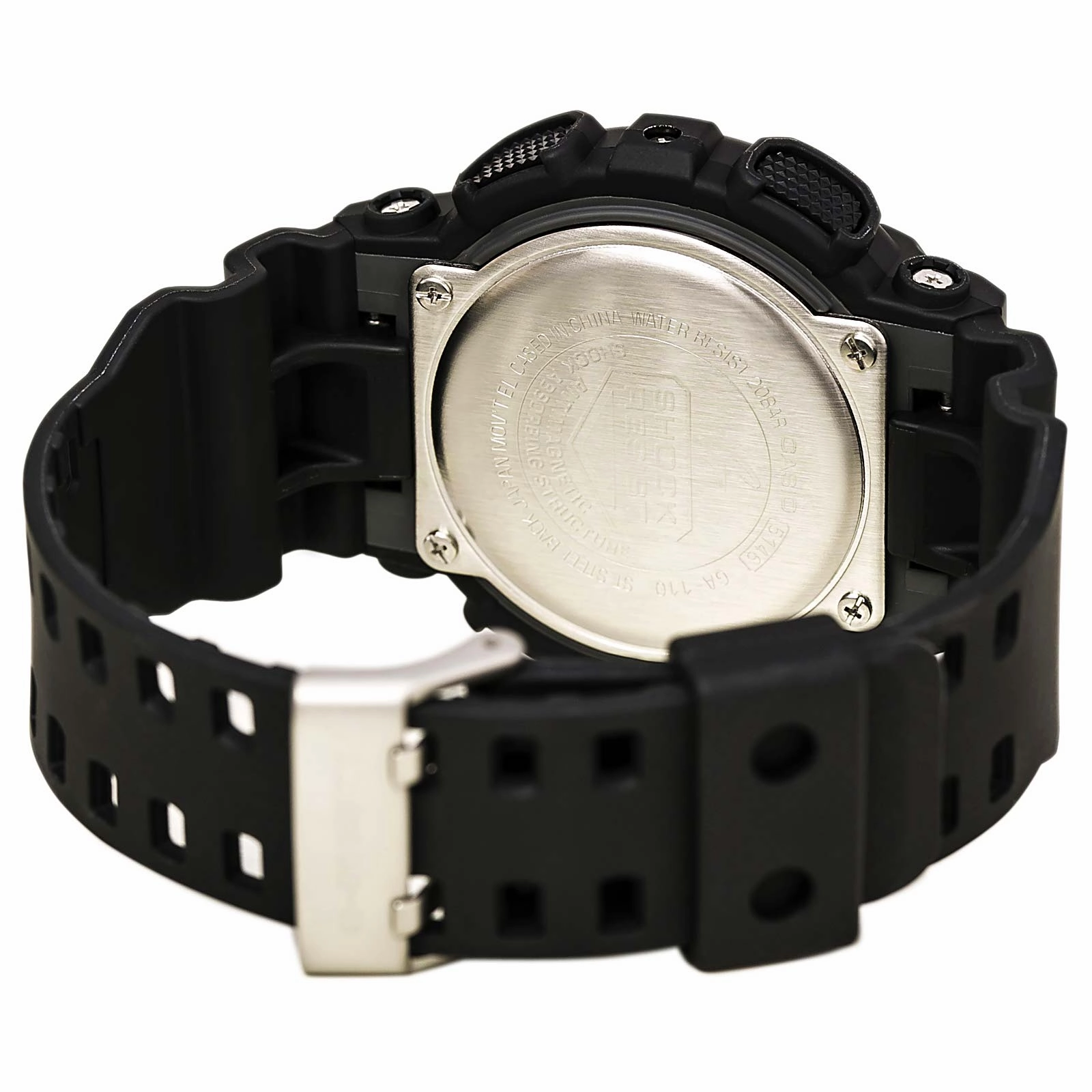 Casio Men's G-Shock Extra Large World Time Ana-Digi Black Dial Alarm Black Resin Band Watch | GA110-1B