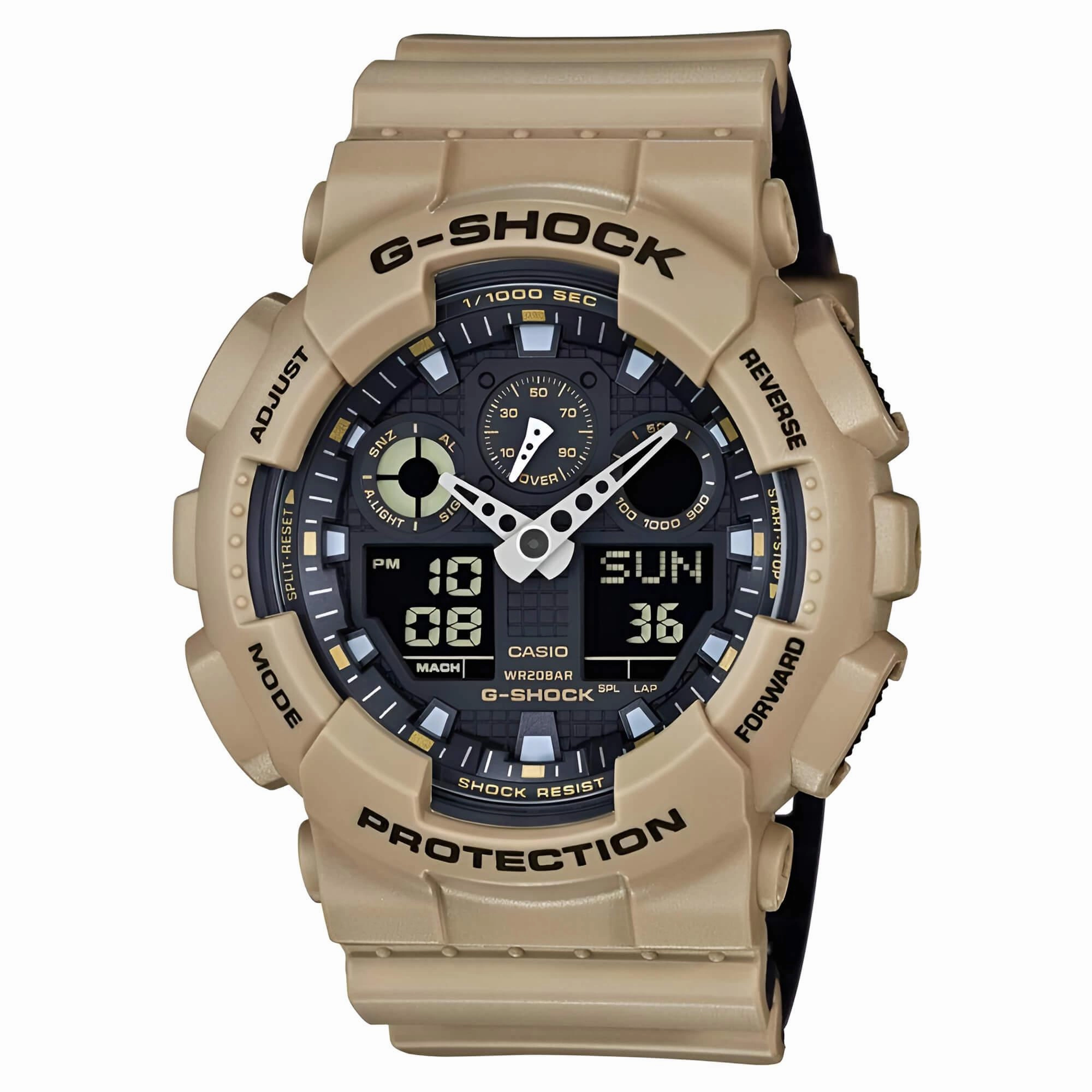 Casio Men's Quartz Watch - G-Shock Analog Digital Strap Shock Resistant | GA100L-8A