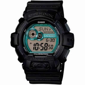 Casio Men's Watch - G-Shock Grey and Blue Digi Dial Black Resin Strap | GLS8900-1