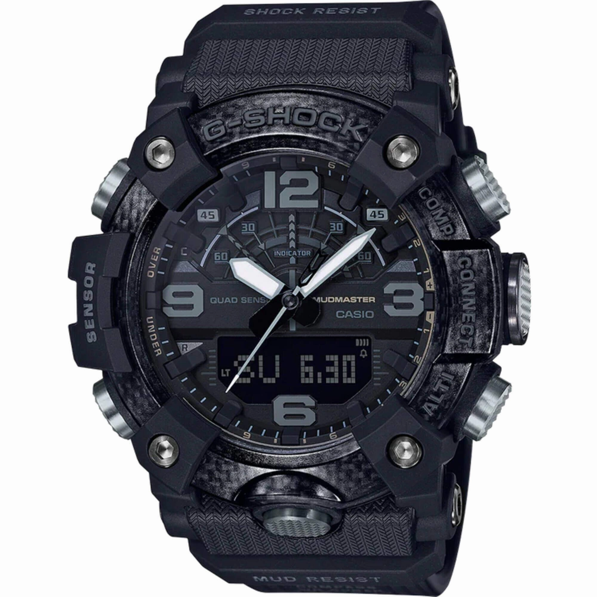 Casio Men's Watch - G-Shock Mudmaster Black Analog-Digital Dial Compass | GGB100-1B