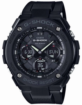 Casio Mens G-Shock G-Steel - Stainless - Black - Solar - Strap - 200m - LED