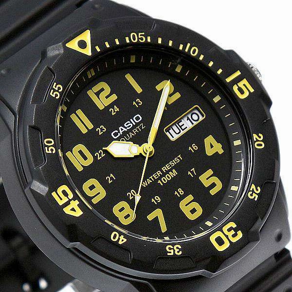Casio MRW-200H-9B Black Resin Strap Watch for Men