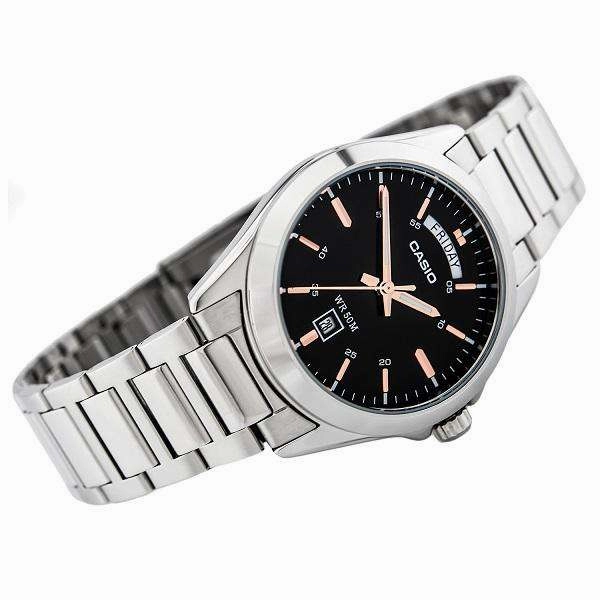 Casio MTP-1370D-1A2 Silver Stainless Watch for Men