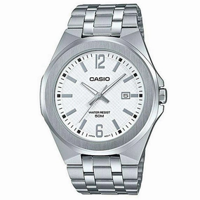 Casio MTP-E158D-7A Silver Stainless Watch for Men