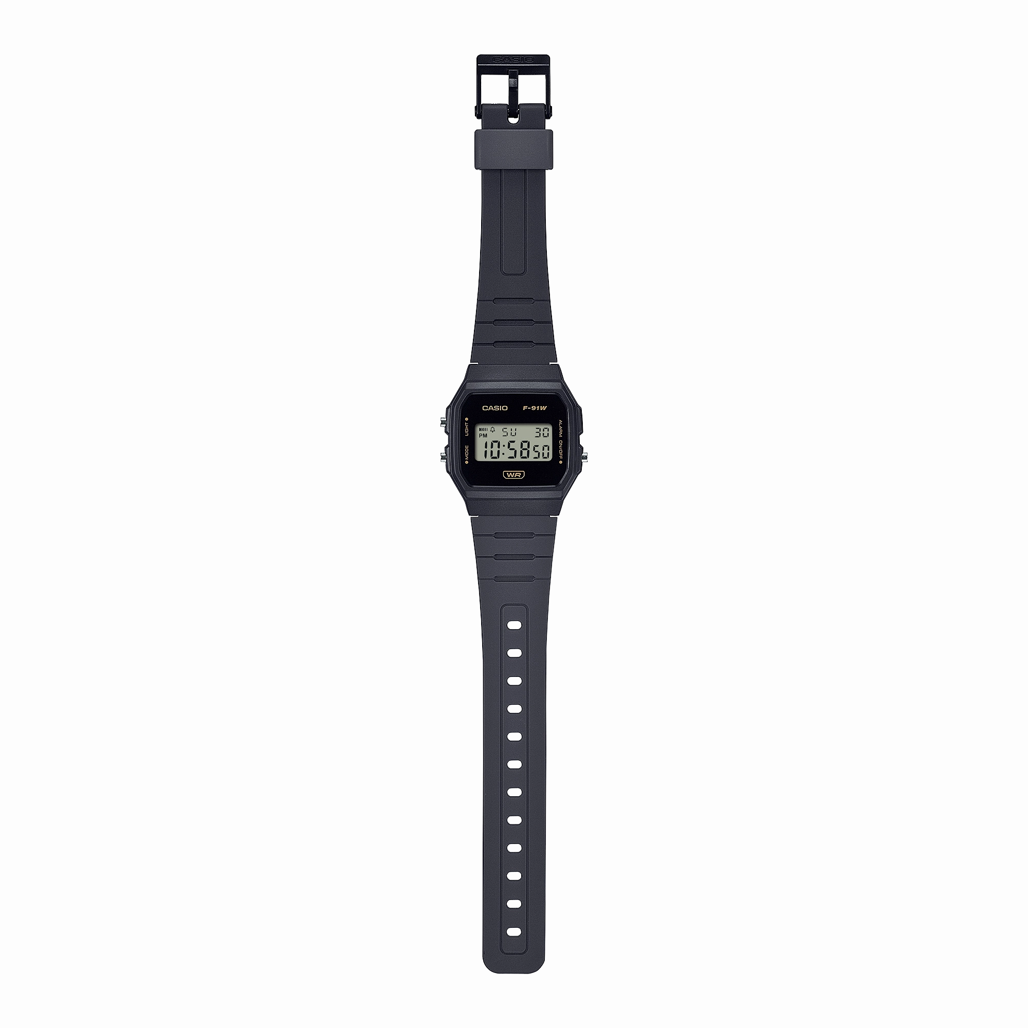 Casio Pop Black Resin Band Watch F91WB-8A
