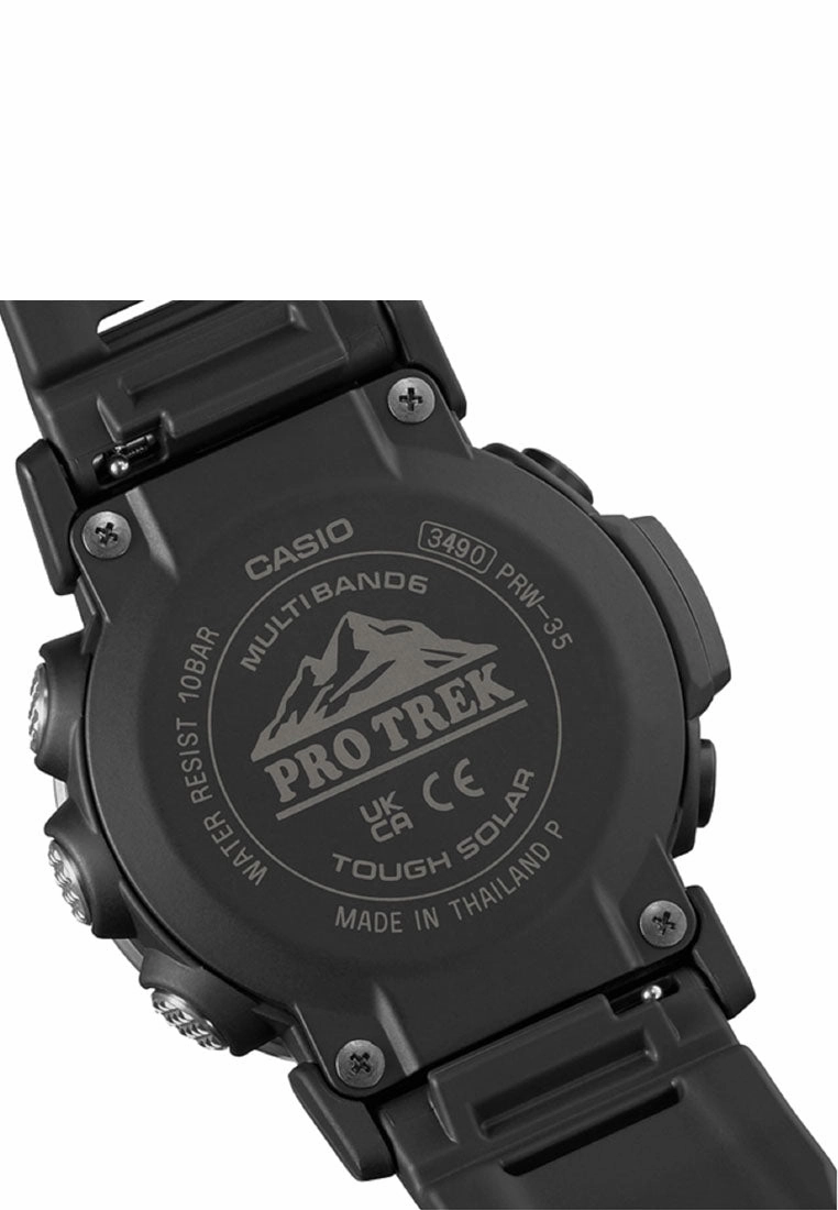 Casio Pro Trek PRW-35Y-1B Digital Rubber Strap Watch For Men