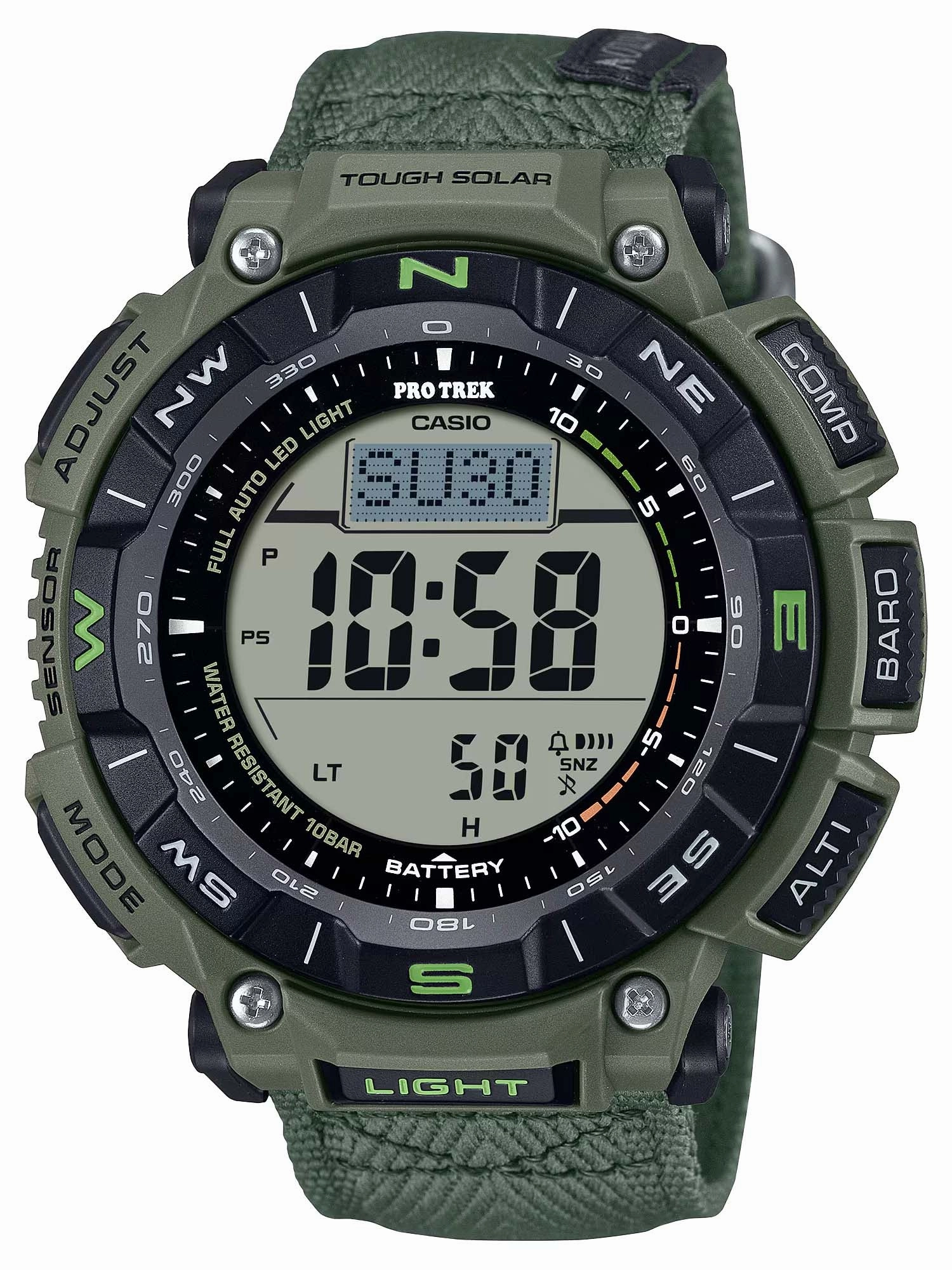 Casio Protrek CLIMBING CASTLON Triple Sensor Solar Mens Watch PRG340B-3