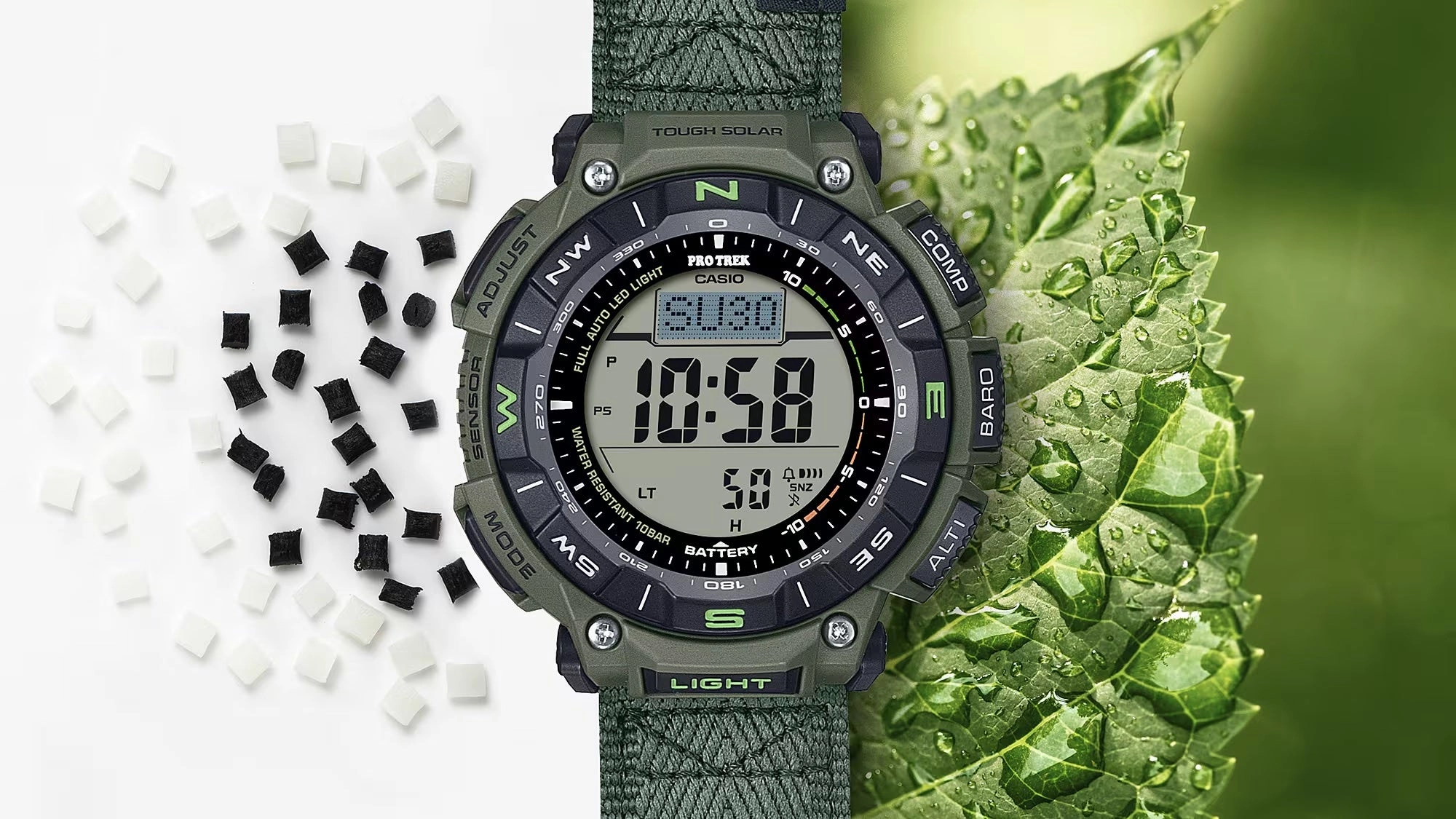 Casio Protrek CLIMBING CASTLON Triple Sensor Solar Mens Watch PRG340B-3