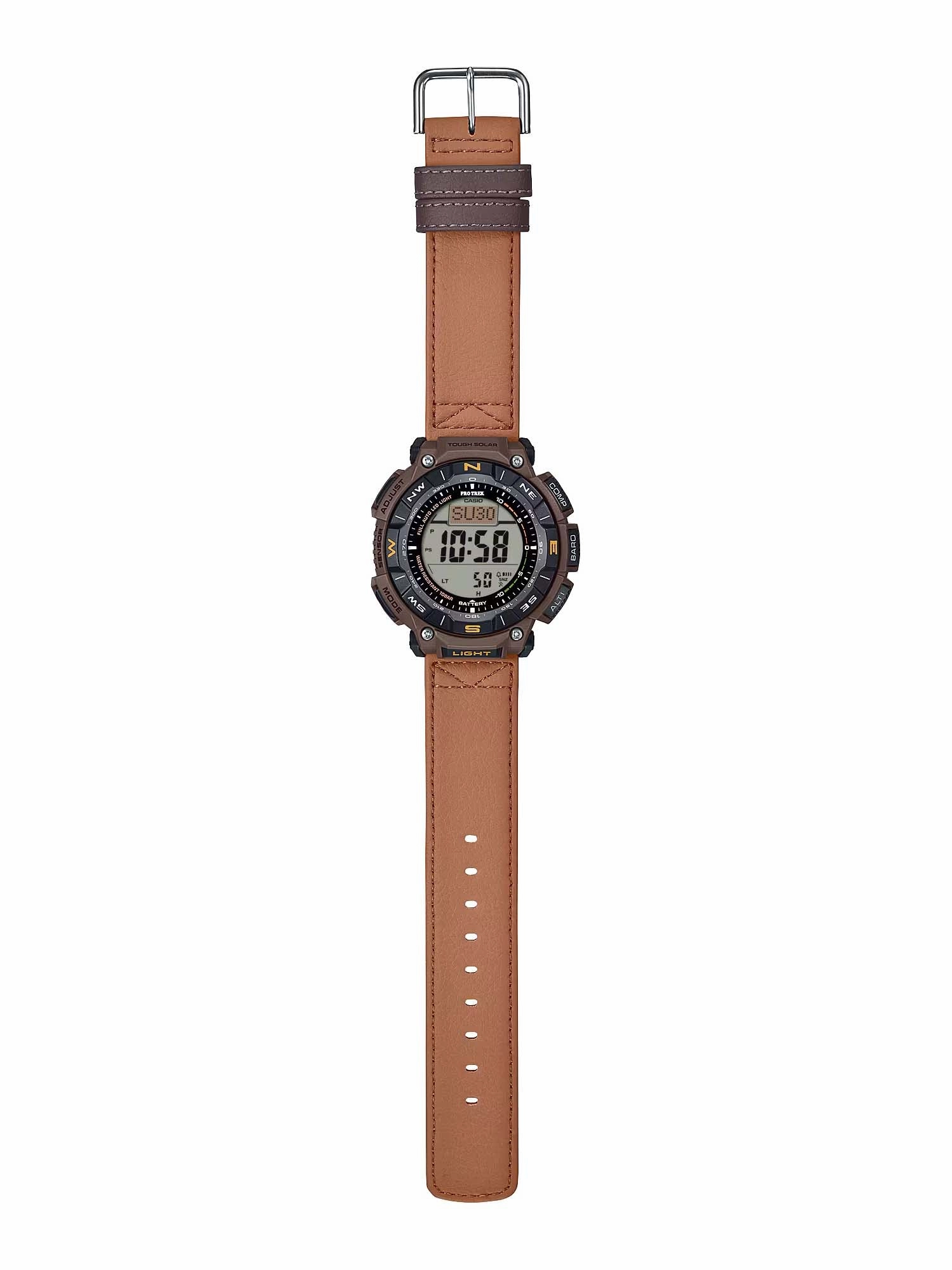 Casio Protrek CLIMBING COYOTE BROWN Triple Sensor Solar Mens Watch PRG340L-5