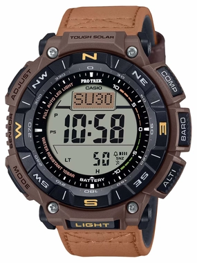 Casio Protrek CLIMBING COYOTE BROWN Triple Sensor Solar Mens Watch PRG340L-5
