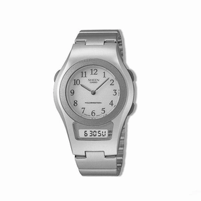 Casio SHN-100-7B Digital/Analog Silver Resin Strap Watch for Women