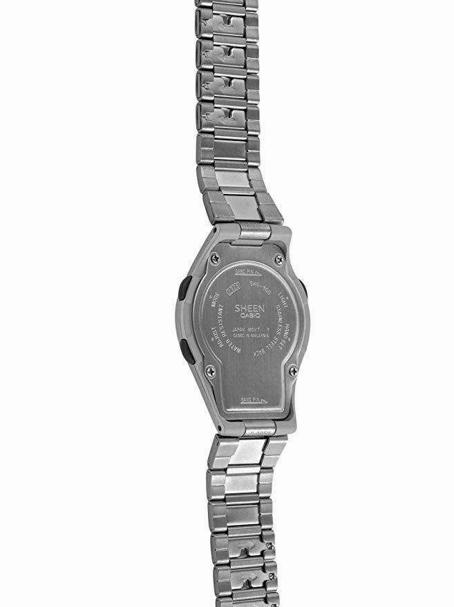 Casio SHN-100-7B Digital/Analog Silver Resin Strap Watch for Women