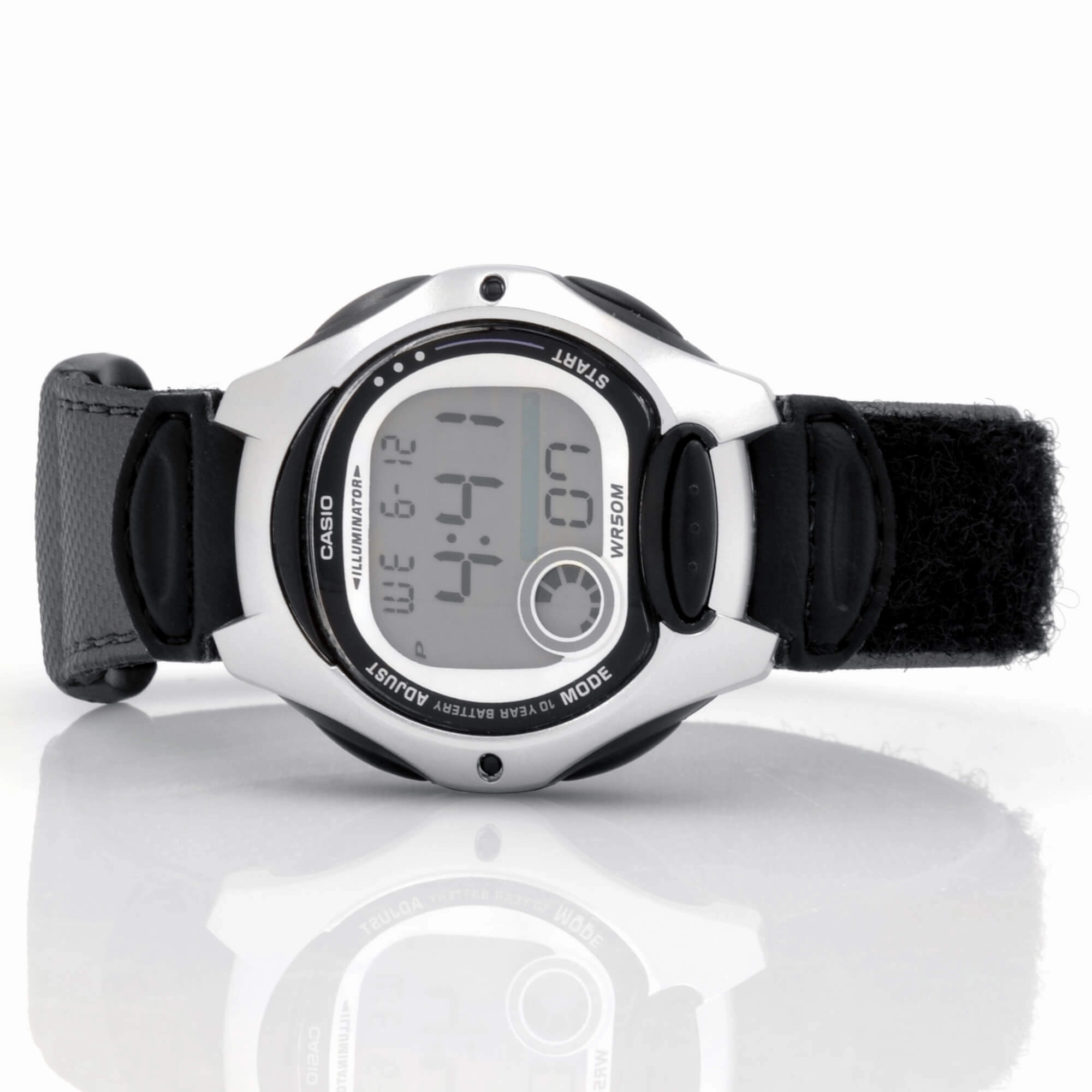 Casio Silver Resin Case Black Band Watch | LW-200V-1AVCF
