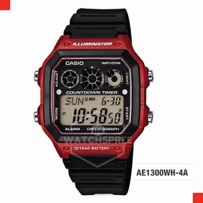 Casio Standard Digital Black Resin Band Watch AE1300WH-4A