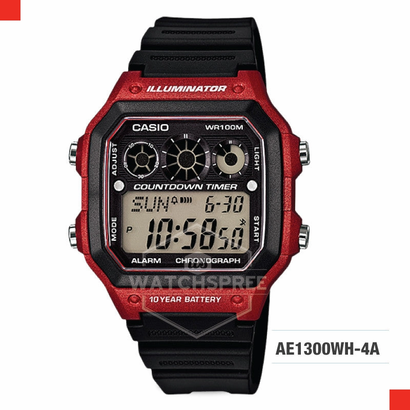 Casio Standard Digital Black Resin Band Watch AE1300WH-4A