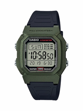 Casio Standard Digital Black Resin Band Watch W800HM-3A W-800HM-3A