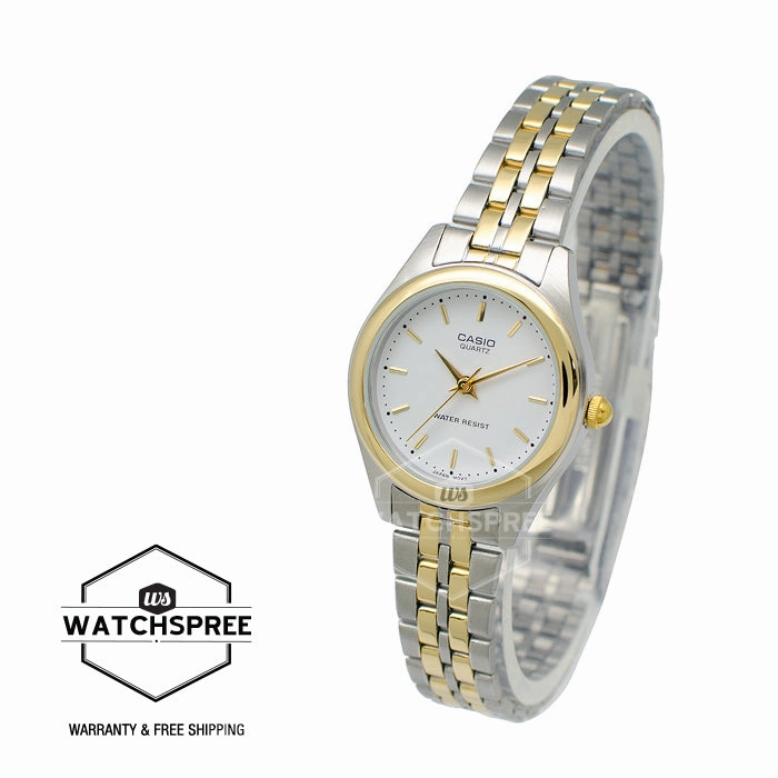 Casio Standard Ladies Two-toned Stainless Steel Band Watch LTP1129G-7A