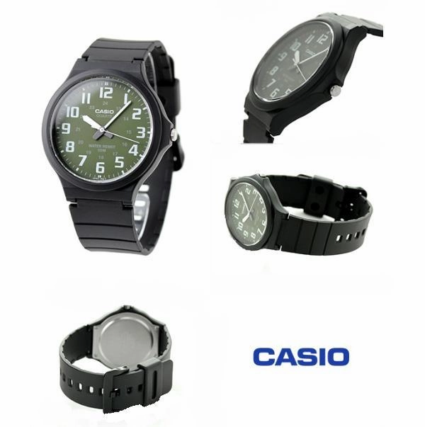 Casio Standard MW-240-3BVDF  Black Resin Strap Unisex Watch