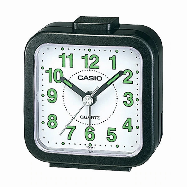 Casio Standard Traveller's Black Resin Table Clock TQ141-1D TQ-141-1D TQ-141-1