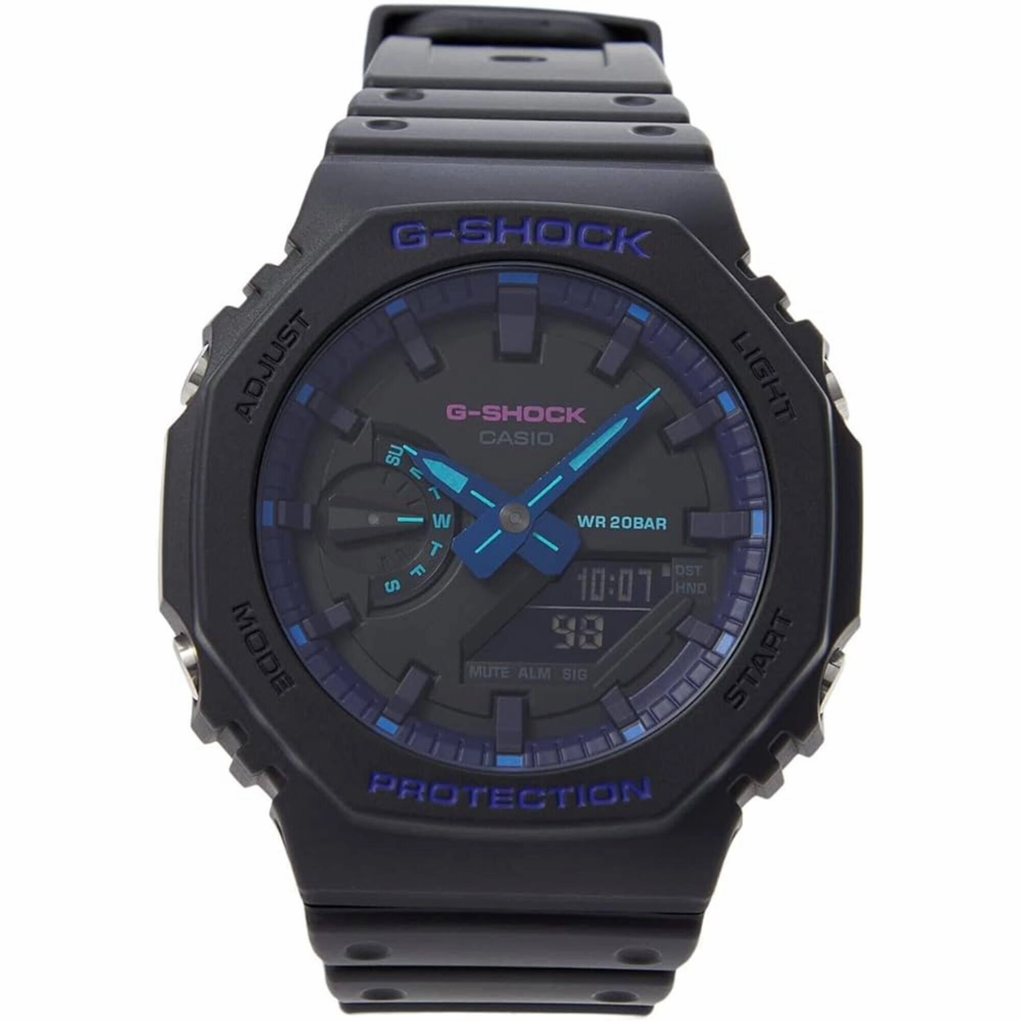 Casio Unisex Ana Digi Watch - G-Shock Virtual Blue Series Resin Strap | GA2100VB-1A