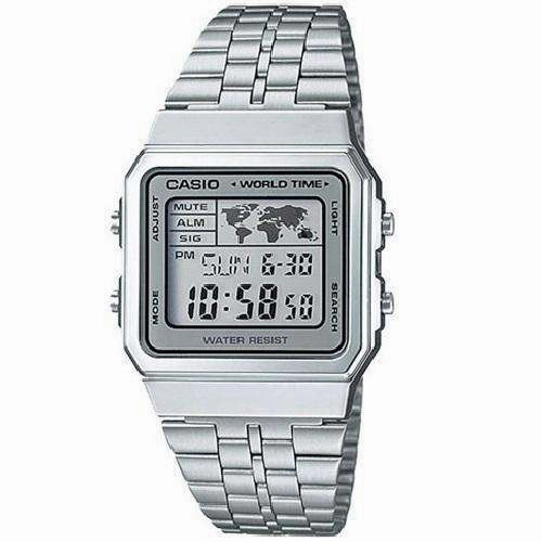 Casio Vintage A500WA-7D Silver Stainless Watch Unisex