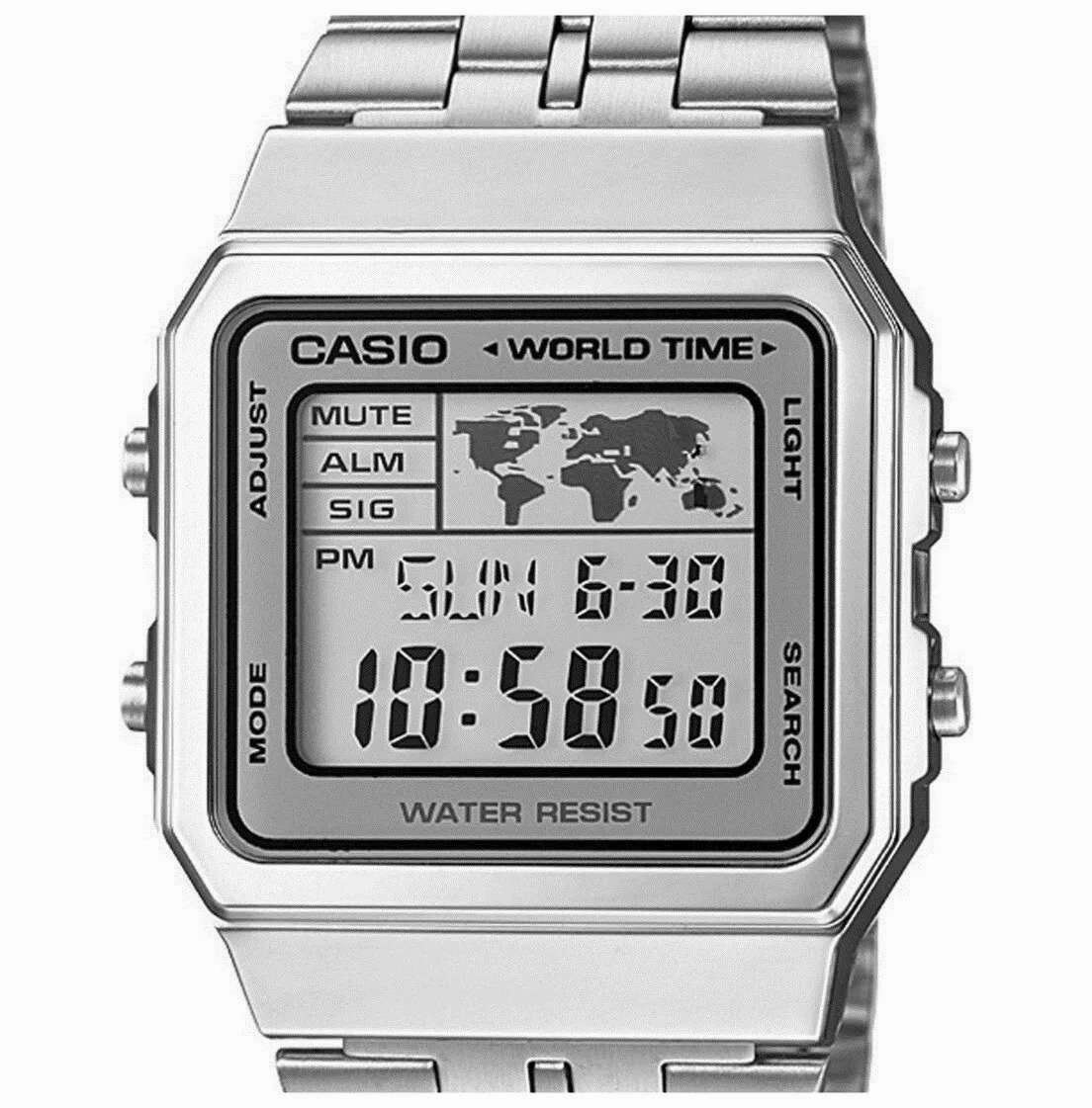 Casio Vintage A500WA-7D Silver Stainless Watch Unisex