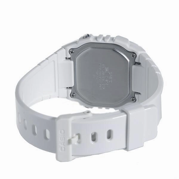 Casio W-215H-7A2 White Resin Strap Watch for Men and Women